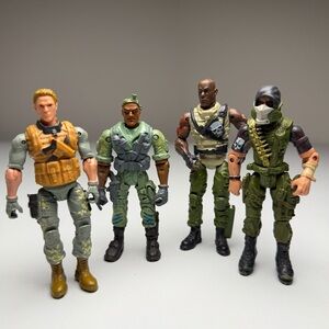 Lanard The Corps! Action Figure Lot of 4 - Vintage 2000s 4” Diesel-Slade-Fixer+1